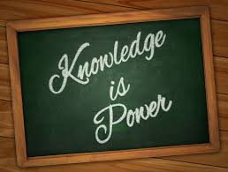 Chalkboard with the words "Knowledge is Power," which is key to nursing home residents' rights in Ohio